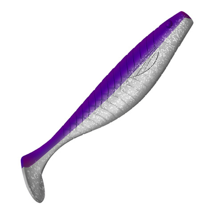 Приманка ZUB-PROVOCATOR 123мм(4,8")-5шт, (цвет 036) фиолетовый верх-натурал низ