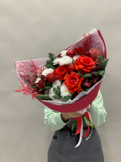 Букет цветов Дед Мороз