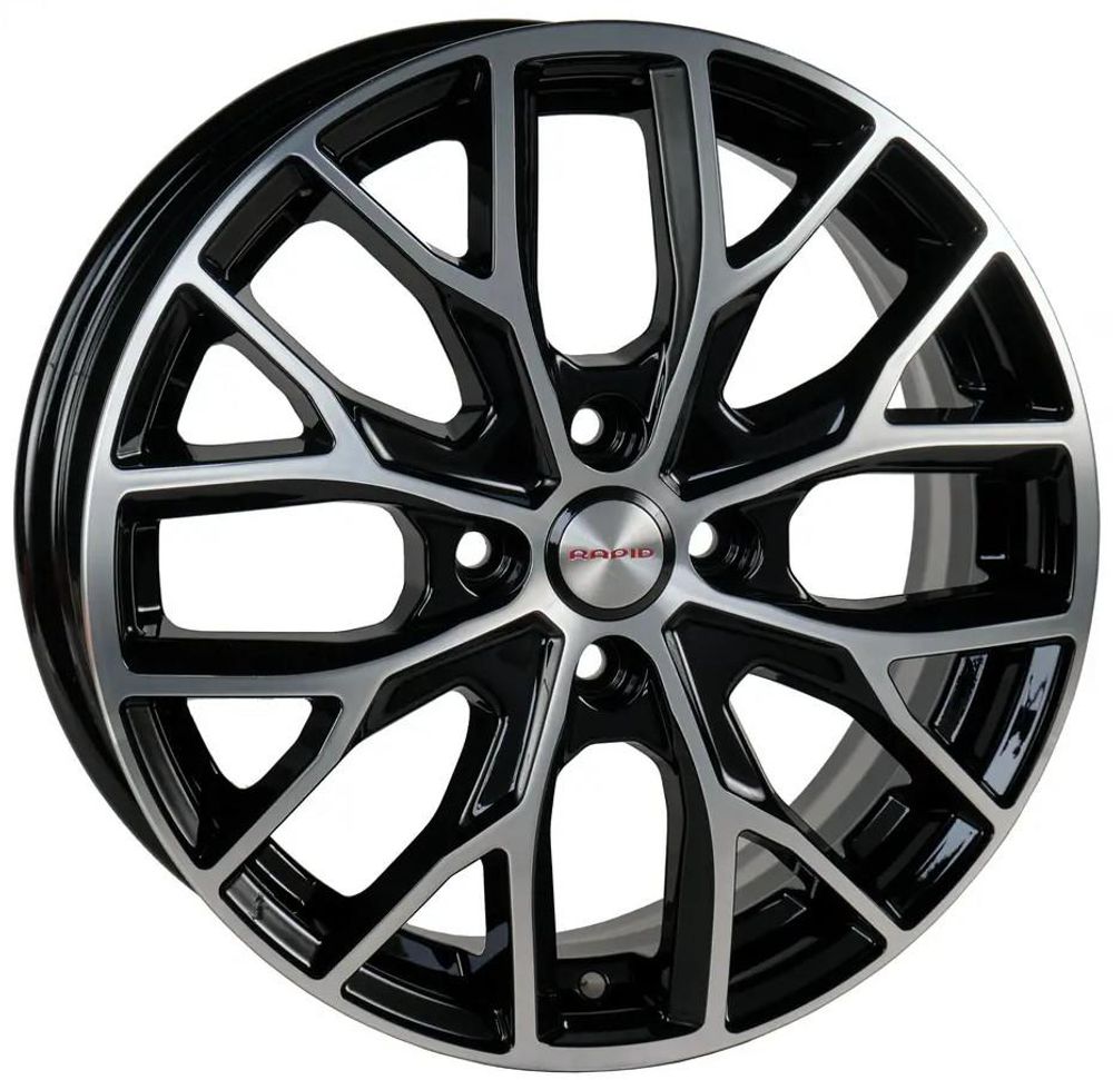 K&amp;K KC891 6x16 4x100 ET 49 Dia 54.1 (алмаз черный)