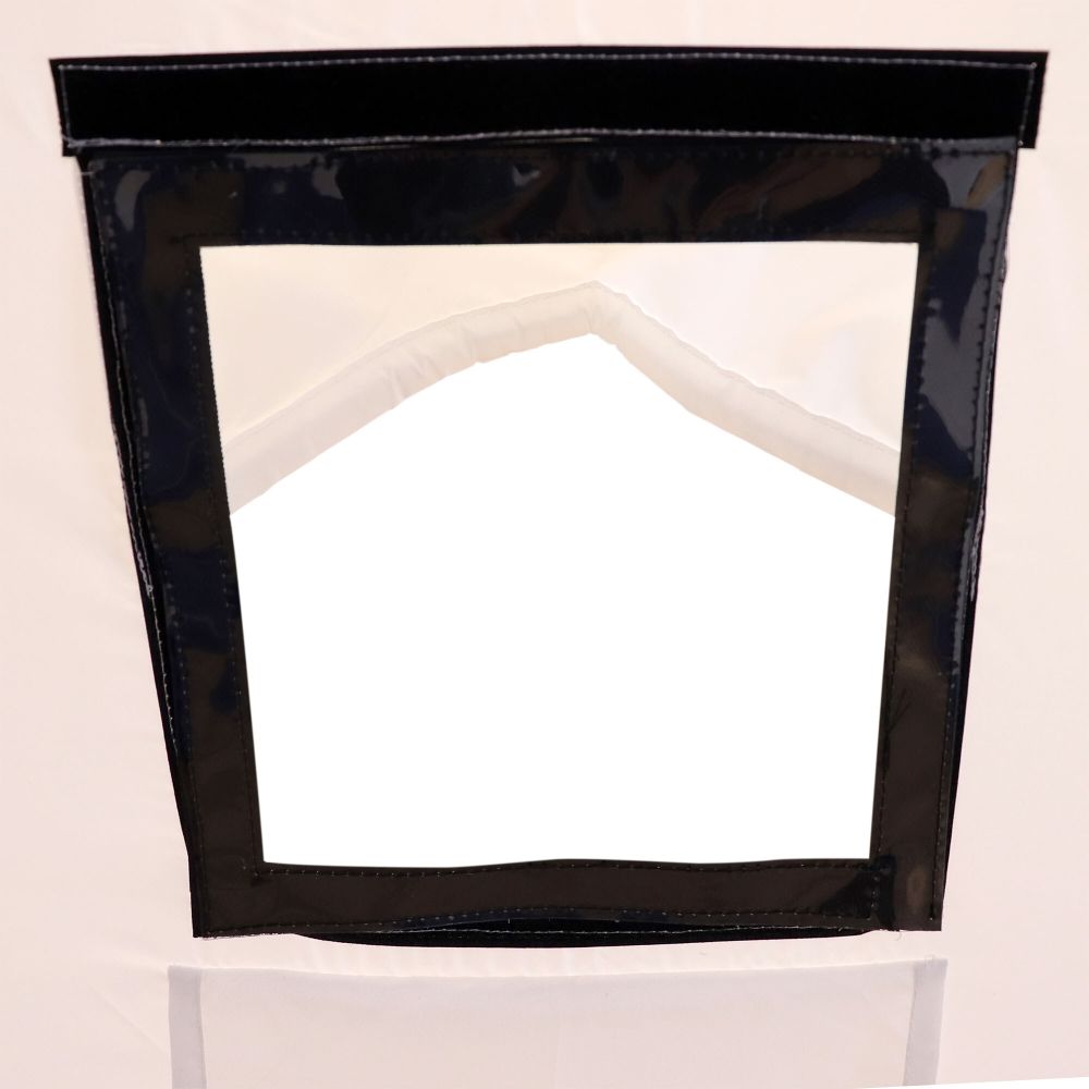 Палатка зимняя куб СЛЕДОПЫТ 1,8 х1,8 м, Oxford 240D PU 1000, S по полу 3,2  кв.м,цв. синий/белый