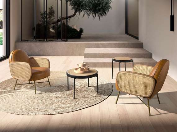 Коричневое кожаное кресло модель 5162