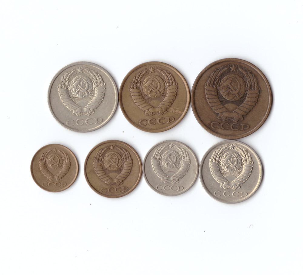 Набор монет (7 шт) 1981г. 1,2,3,5,10,15,20копеек XF