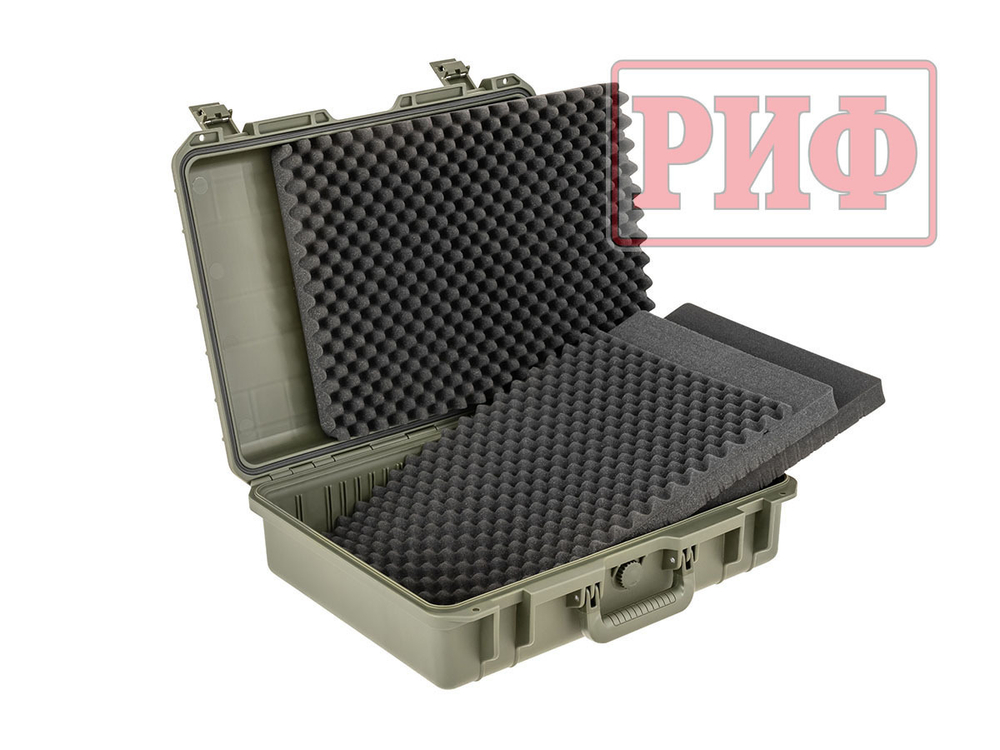 Кейс защитный ударопрочный РИФ 512х410х150 мм IP67, цвет Хаки