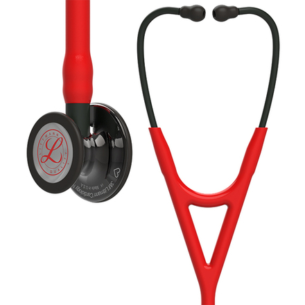 Стетоскоп Littmann Cardiology IV, красный, черная акустическая головка, черный ствол (6182)
