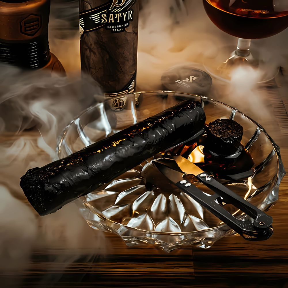 SATYR Brilliant Collection Hookah Cigar - Custom Tennessee whiskey Dark Line (100g)