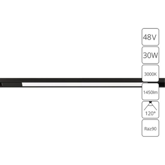 A7285PL-1BK СВЕТИЛЬНИК ПОТОЛОЧНЫЙ OPTIMA 48В 30Вт 1450Лм 3000K 90+ 120°