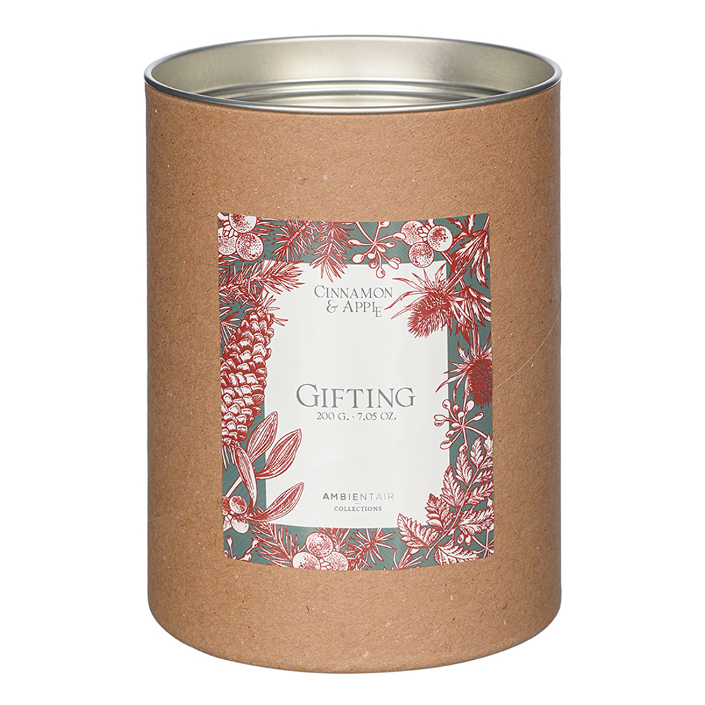 Свеча ароматическая gifting, Корица и яблоко (новая), 40 ч
