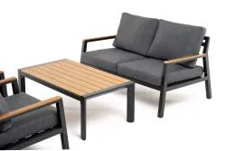 "Камелия" лаунж-зона 4-местная из алюминия, цвет темно-серый