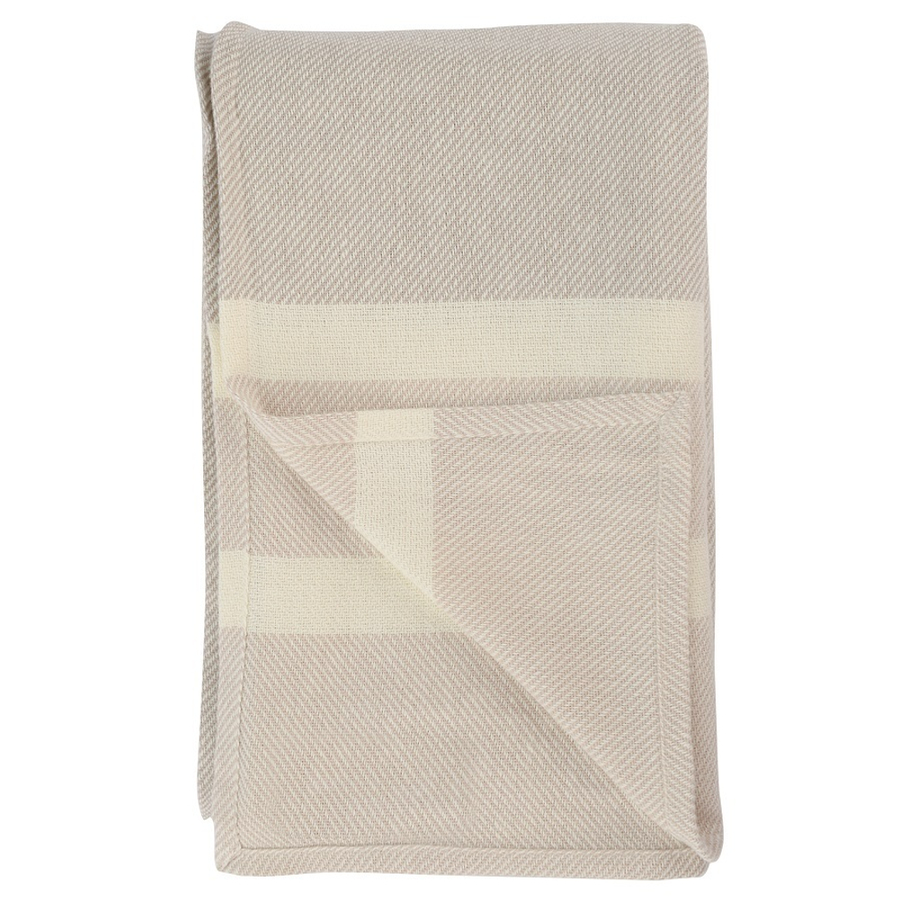 Покрывало базовое бежевого цвета из коллекции ethnic, 180х250 см