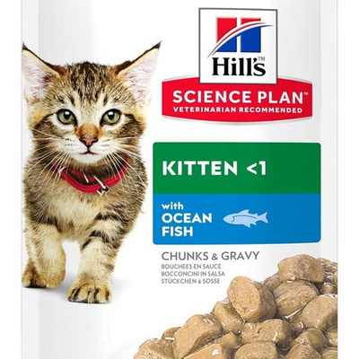 Hill's Kitten Ocean Fish 85 г - консервы (пауч) для котят (океаническая рыба)