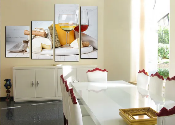 Модульная картина "Сочетание сыров"