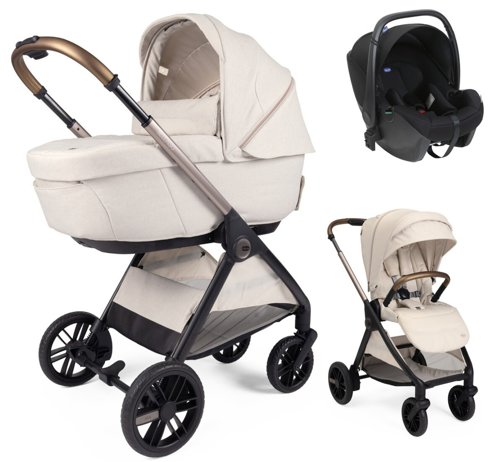 Коляска Chicco Bellagio 3 в 1 с автокреслом Kory Essential I-size Amber Glow