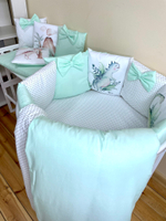 Комплект в кроватку 18 предметов "Дино", сатин