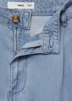 Брюки wideleg из лиоцелла с защипами