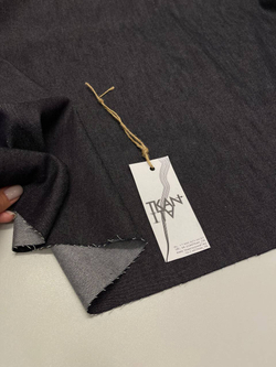 Костюмно-плательный хлопковый однотонный джинс (ACNE STUDIOS, 100%хлопок, Лунная ночь, 150, 340 гр/м2)