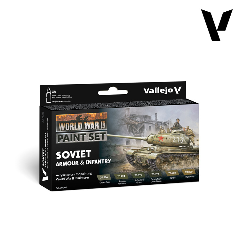 Model Color Set: WWII Soviet Armour &amp; Infantry (6)