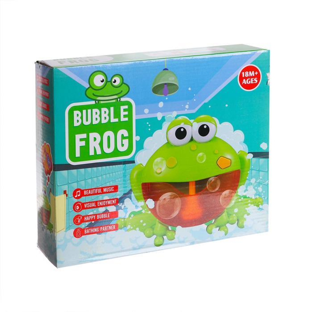 5799704 Генератор мыльных пузырей и пены «Лягушка» на присосках, 20,5 × 7 × 20 см