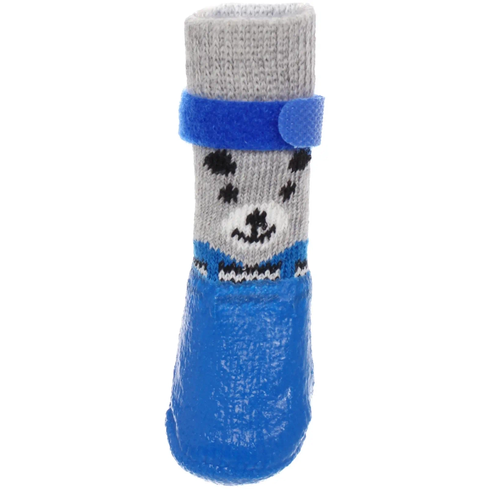 Башмачки для животных прорезиненные на дождливую погоду «LAPUSIK», цвет голубой, размер М, 5,5см