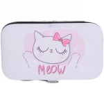 Набор для маникюра в футляре 6 предметов «Кошечка Мэлони»,11*6,5см ( в пакете с подвесом)