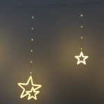 Гирлянда для дома БАХРОМА ш3м*0,8/0,5м 672 лампы LED «Звездопад», прозрачн.провод, 8 реж, IP-20,Теплый белый (возможность соедиения)