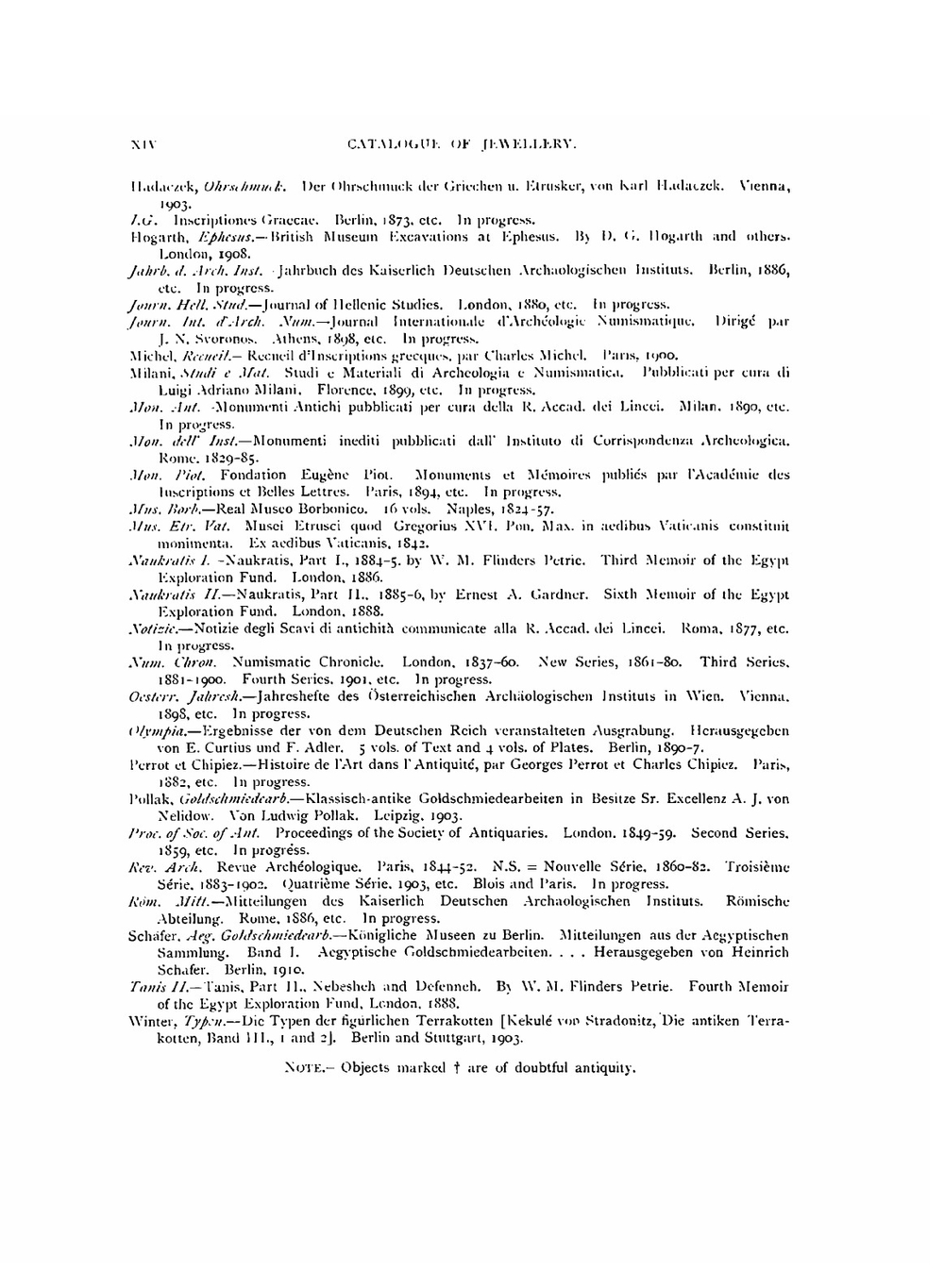 Catalogue of the jewellery, Greek, Etruscan, and Roman. In the departments of antiquities, British Museum | F. H. Marshall