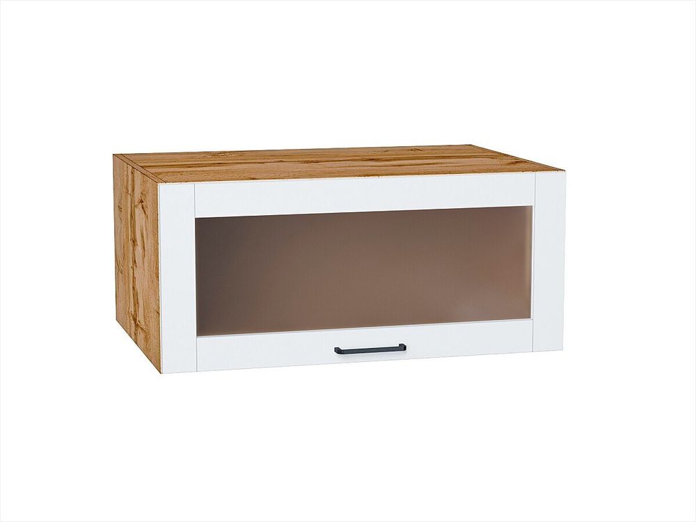 Шкаф верхний горизонтальный остекленный глубокий Флэт Плюс