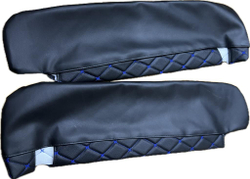 Чехлы на козырьки ГАЗель Некст и ГАЗон Некст (синяя нить Бабочка)