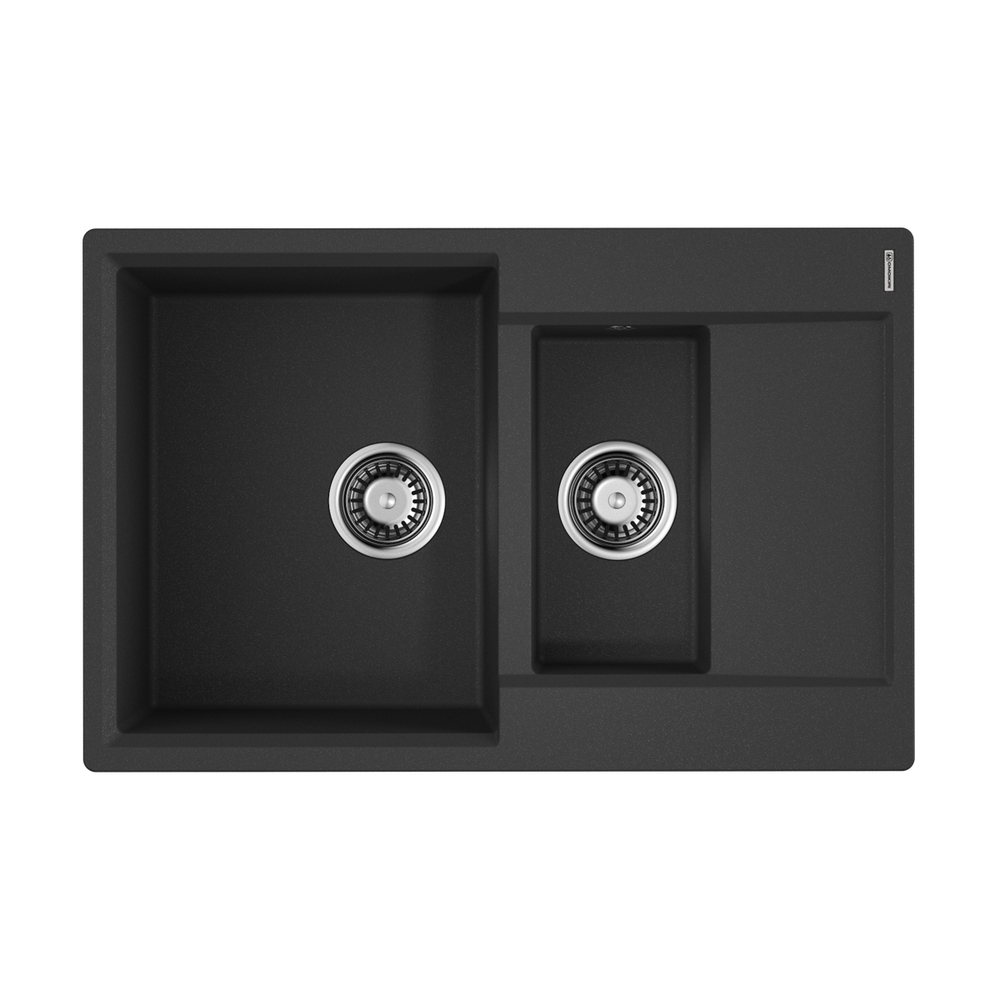 Мойка Daisen 78-2T-BL Tetogranit/черный