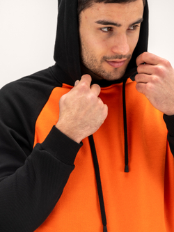 Костюм мужской спортивный теплый. Оранжевый/черный