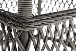 "Эспрессо" плетеный круглый стол, диаметр 118 см, цвет графит