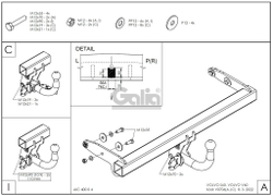 Оцинкованный фаркоп на Volvo S60 2010-2019, Volvo V60 2010-2019 (без электрики), Galia V0706C