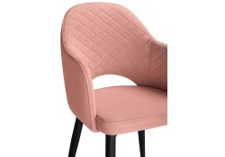 Стул на металлокаркасе Vener coral / black