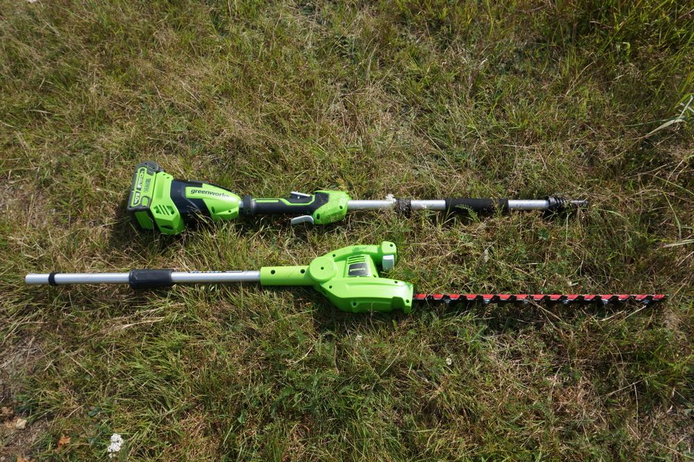 Аккумуляторный штанговый кусторез Greenworks G40PHA, 2300407,40v, 51см, без АКБ и ЗУ