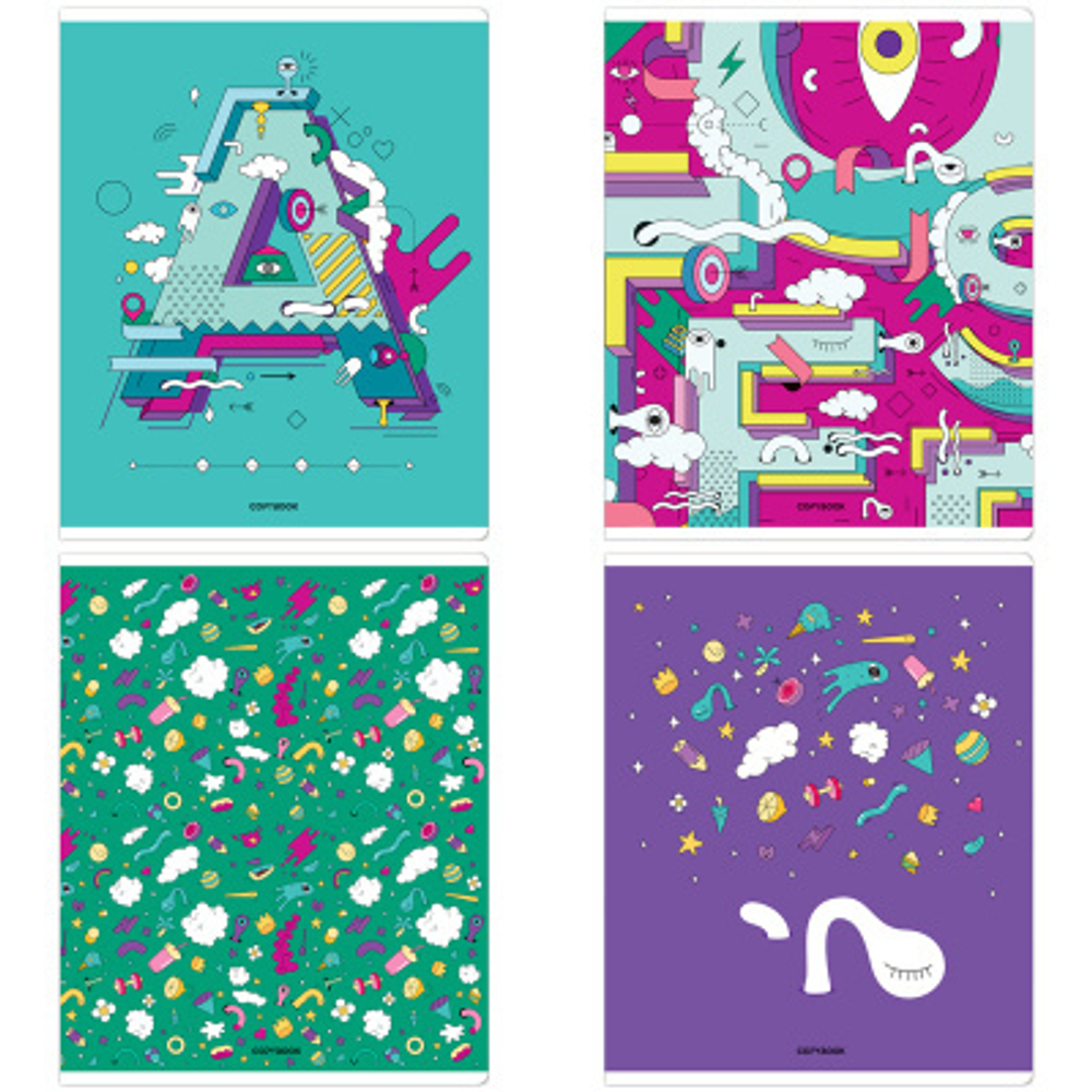 Тетрадь 48л., А5, клетка ArtSpace "Рисунки. Doodles", эконом И