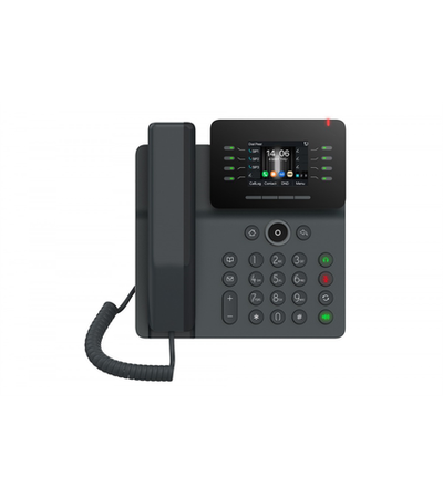 Fanvil V63 Enterprise Phone, 6-Party Local Conference, HD voice, 6 SIP lines, 2.7-inch (192x64) graphical LCD, Opus+IPV6, 15 DSS keys, PSU