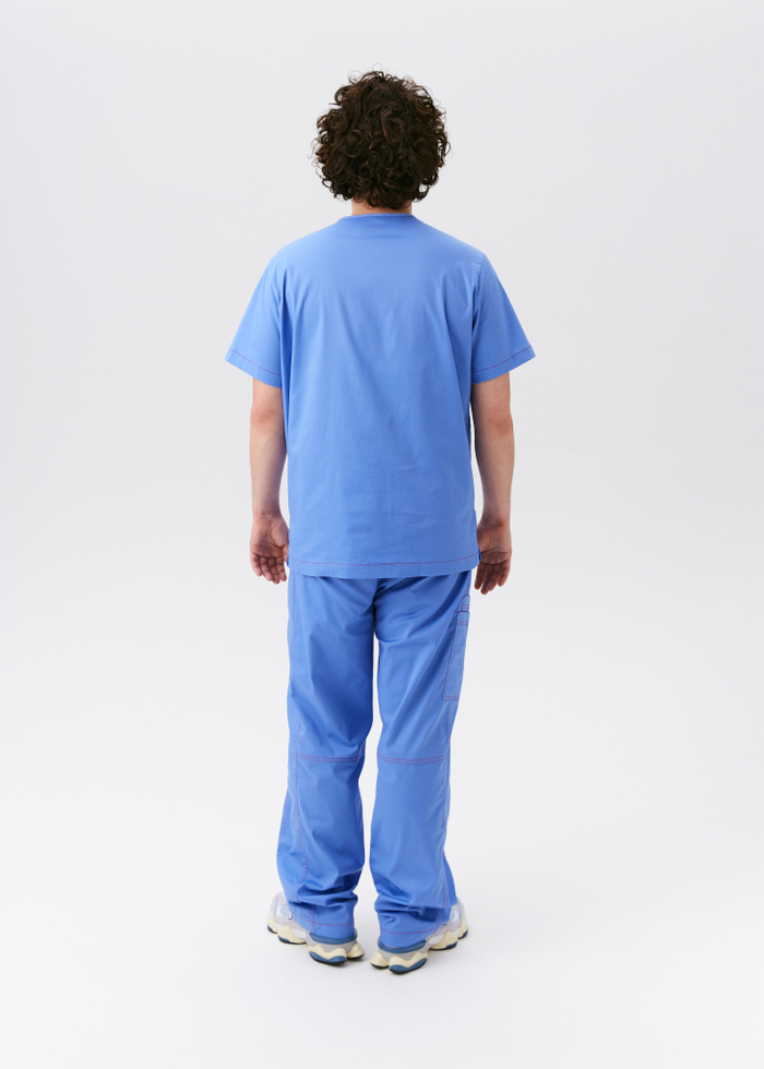 Брюки медицинские мужские Гекай, эйр блю хлопок
