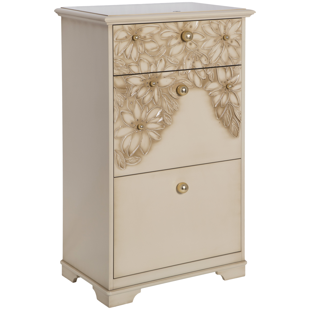 Комод Терра-3 с 3 ящиками Айвори Мраморное золото