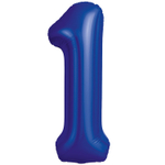 Шар фольгированный Цифра 1 101 см (Синий)