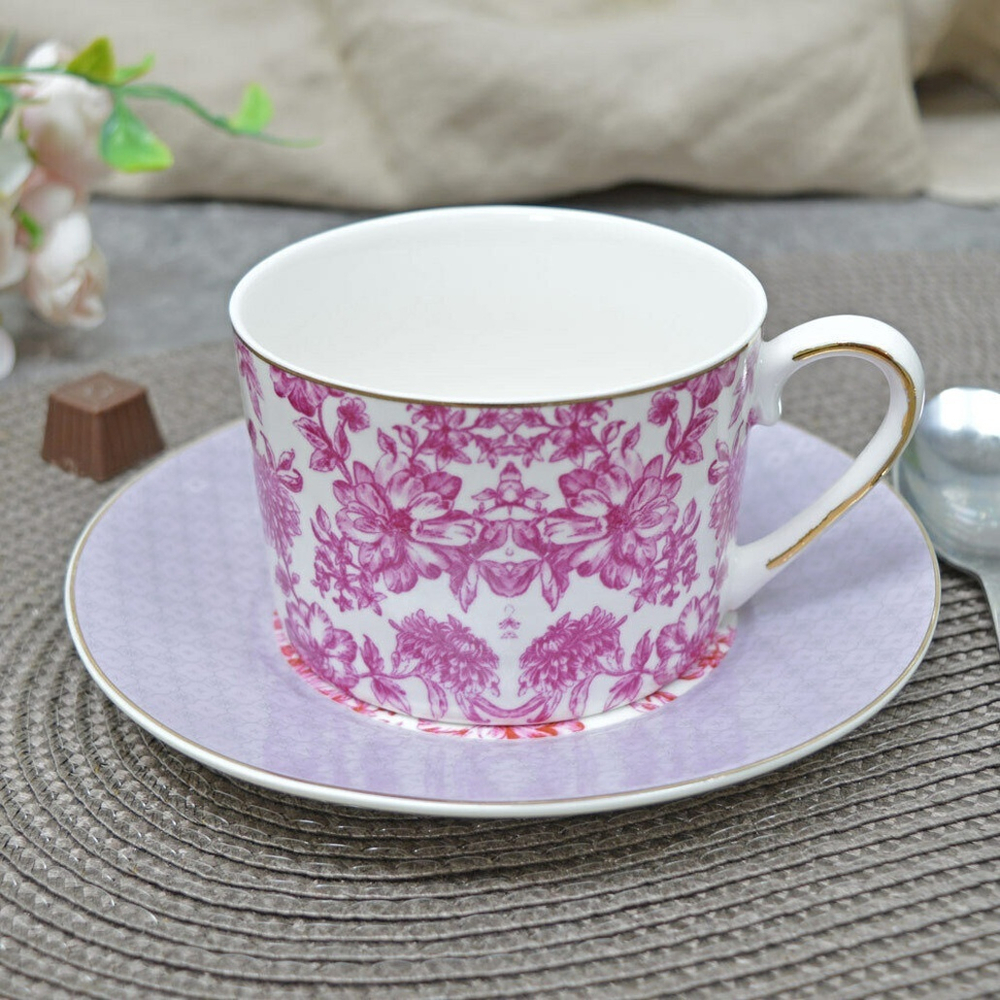 Чайная пара 250мл "Беатрис" MILLIMI (розовый)