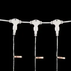 Светодиодный занавес с колпачком 2*3 м., 600 экстра теплых белых LED ламп, прозрачный провод ПВХ, IP65, LTC (PCL602CAP-10-2EWW)