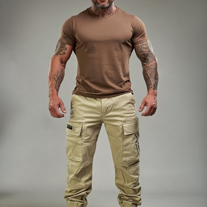 Карго штаны бежевые Yakuza Premium 3951