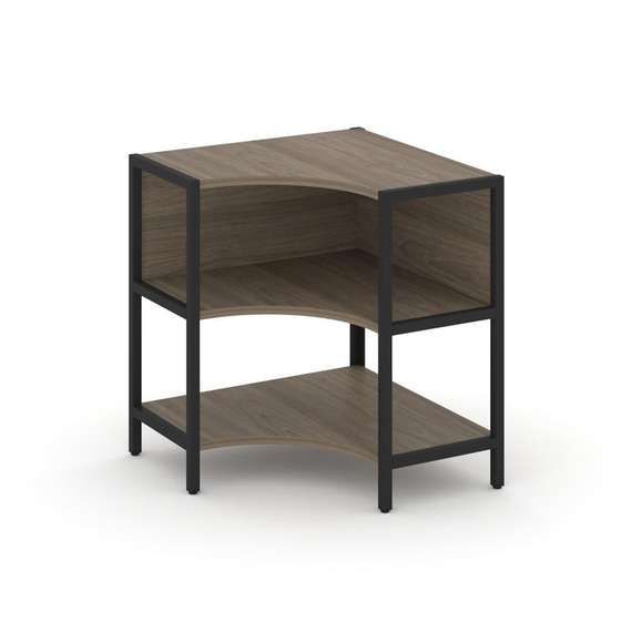 Shelf System Односекционный угловой стеллаж двухярусный SN.STMU-211 Вяз Благородный/Металл Черный 81