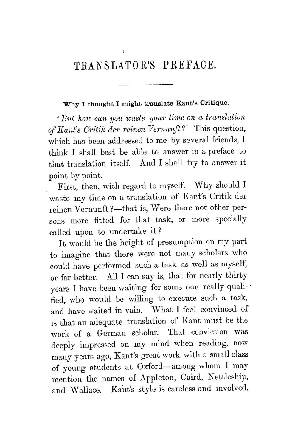 Immanuel Kant's Critique of pure reason. in commemoration of the centenary of its first publication | И. Кант