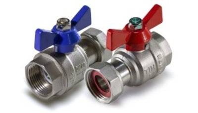 Кран c нак.гай 1" (подач и обр.) TIM 1/18