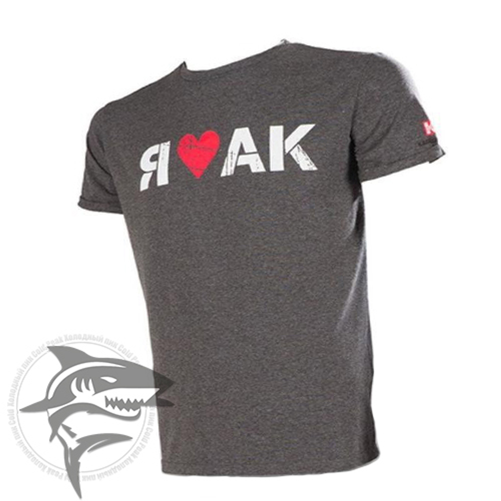 Футболка с коротким рукавом, принт “I love AK”