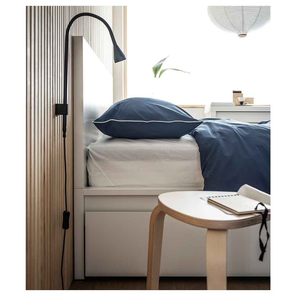 IKEA NÄVLINGE  (ИКЕА НÄВЛИНГЕ)  -  Светодиодный прожектор с кронштейном, настенный, черный