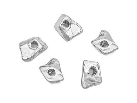 Бусина "Мятый металл" 6,5мм (10штук)