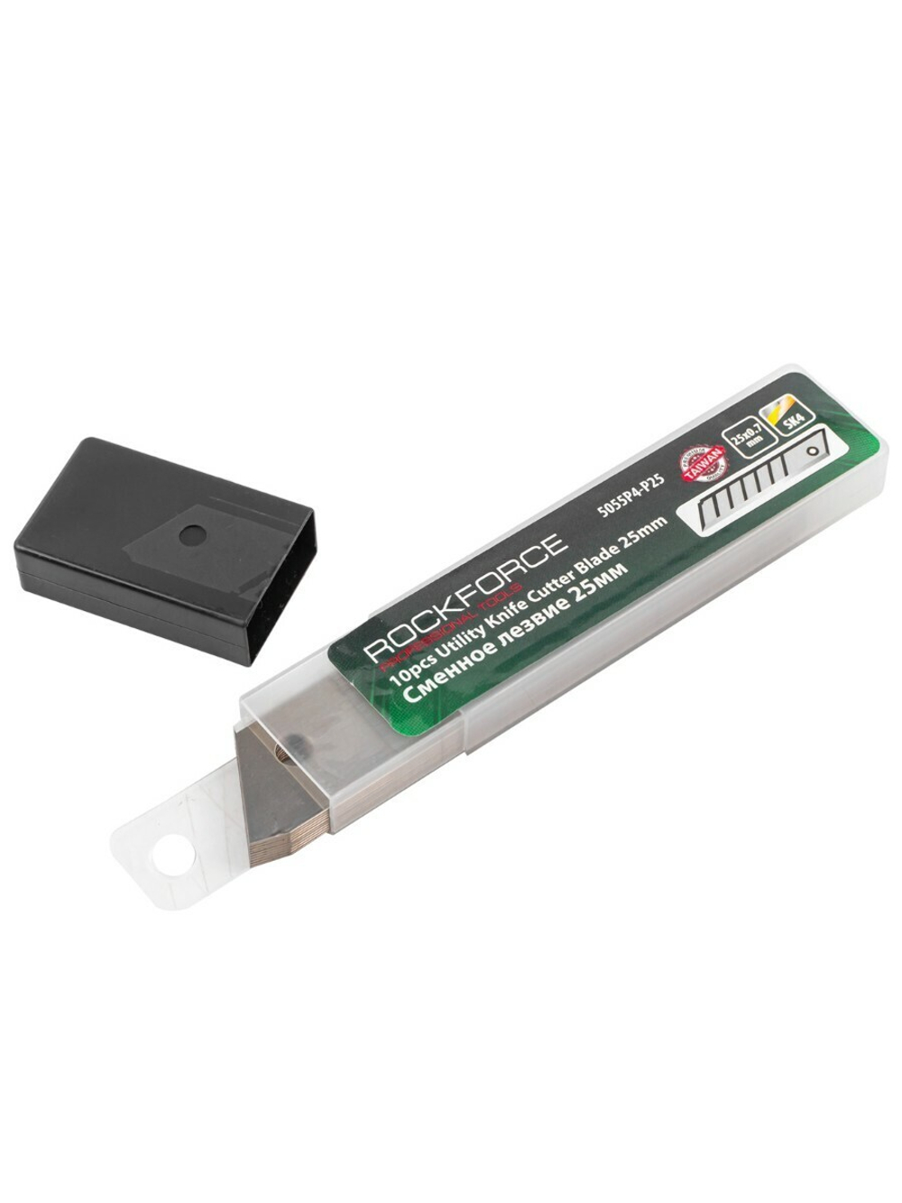 Набор лезвий сменных 25мм, 10пр., в пластиковом футляре RockForce##Rock FORCE RF-5055P4-P25