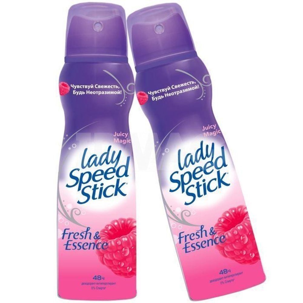 Дезодорант-спрей LADY SPEED STICK Fresh & Essence Juicy Magic (Малина) 150мл