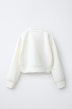 ZARA СПОРТИВНЫЙ БОМБЕР, БЕЛЫЙ